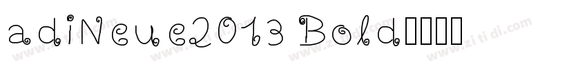 adiNeue2013 Bold字体转换